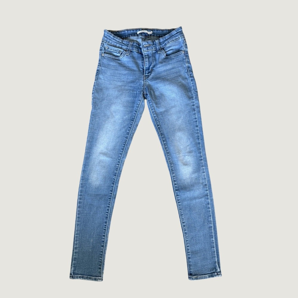 Levi's 711 Women's 26 Skinny Jeans Blue Denim Stretch Mid Rise 5 Pocket